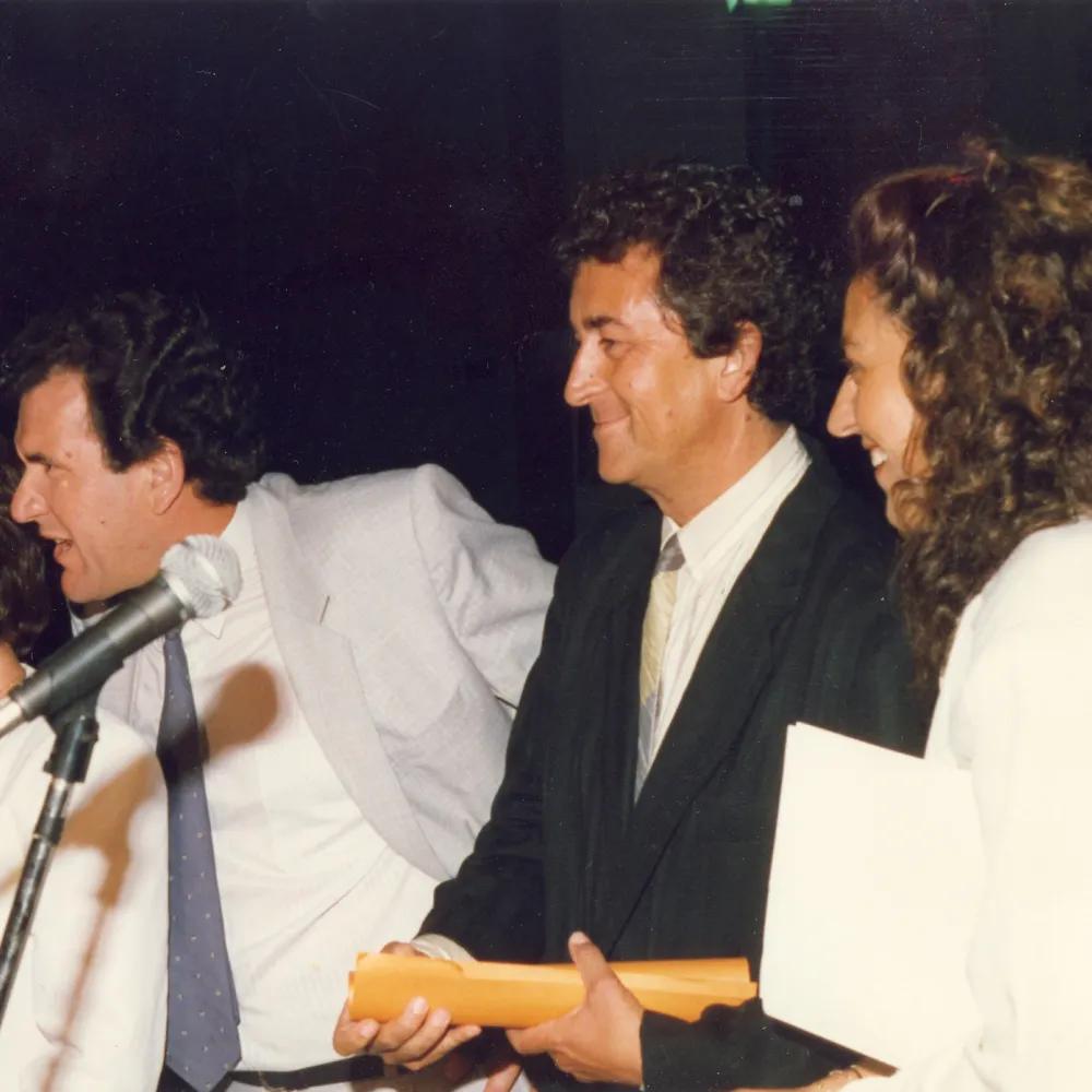 Concha Velasco, el alcade José Suárez Cuesta, Francisco Valladares