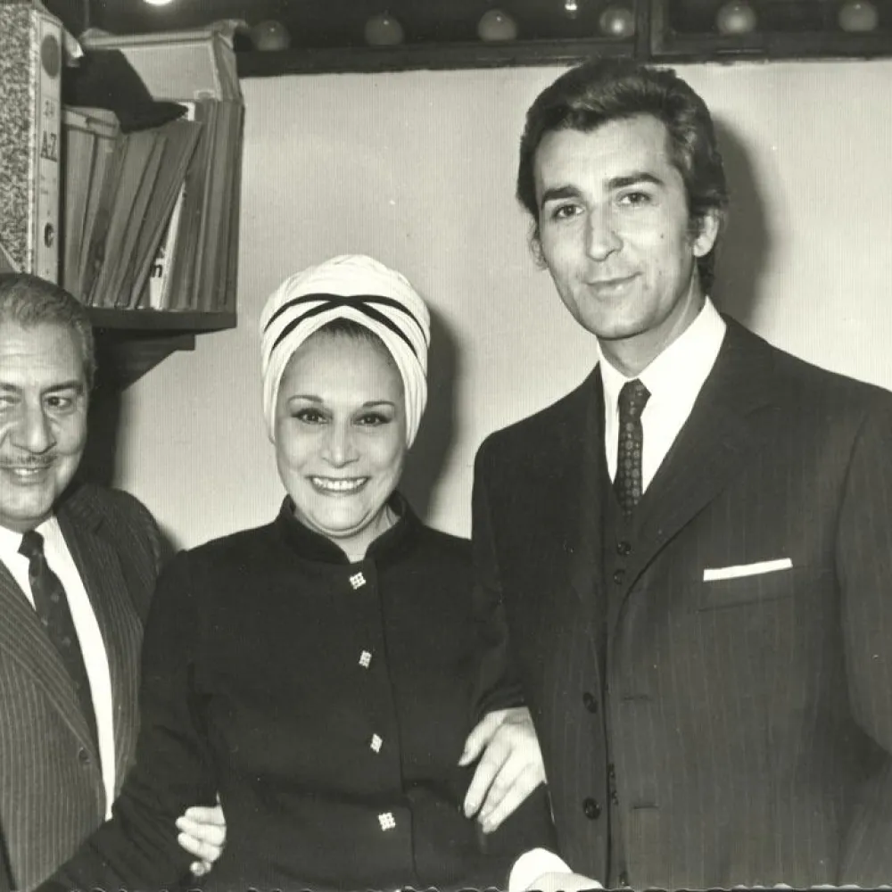 Con Celia Gámez y Lorenzo López Sancho (MARTÍN CAMINOS )