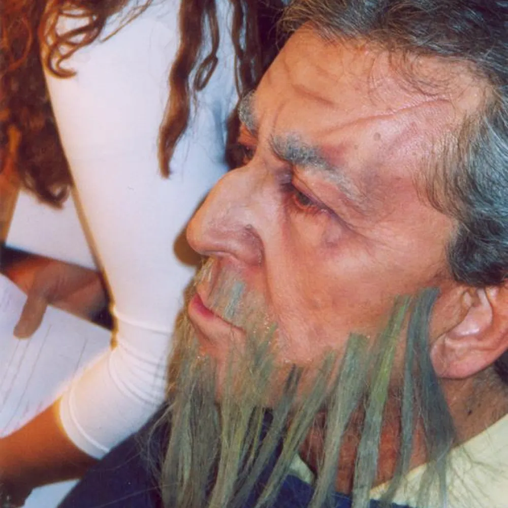Caracterizado como Fagin de Oliver Twist para un programa de TV de Castilla la Mancha