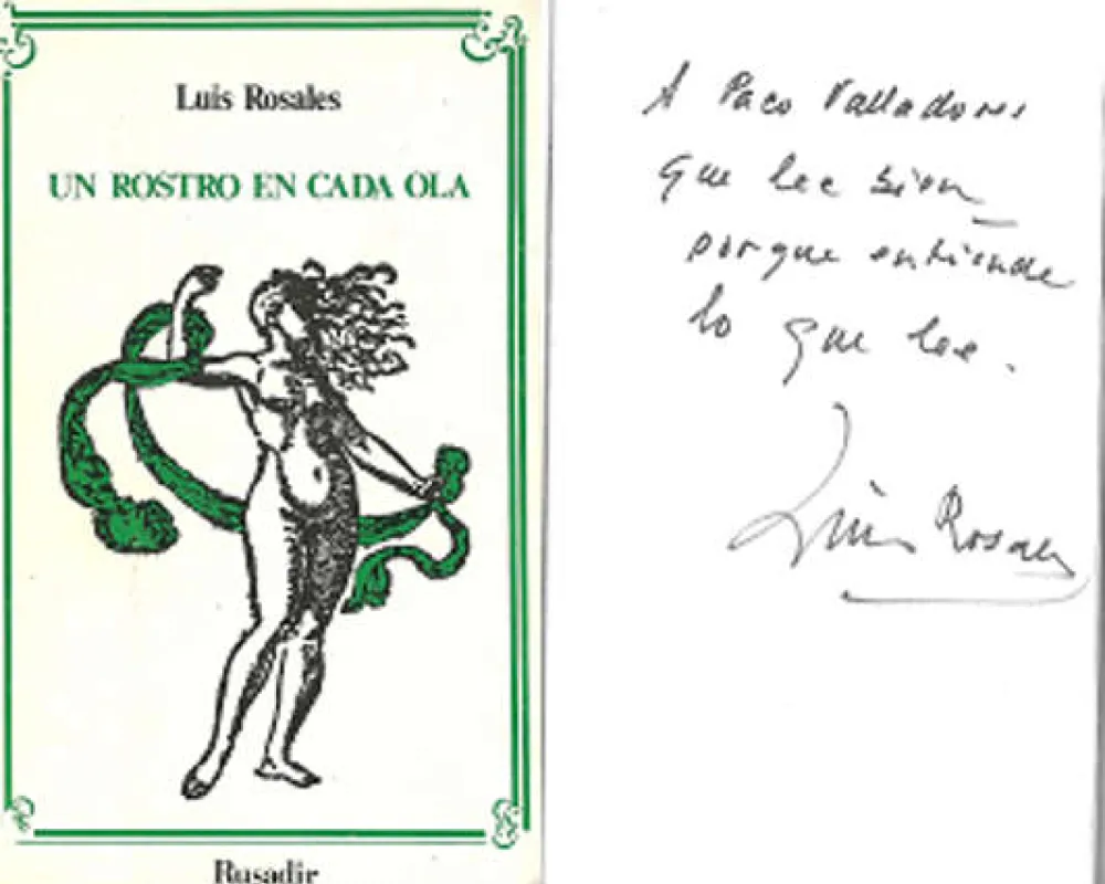 Dedicatoria del poeta Luis Rosales